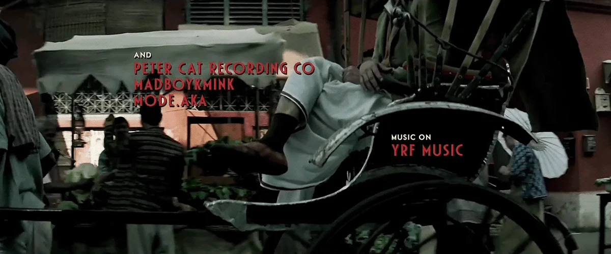 Detective Byomkesh Bakshy for Yash Raj Films and Dibakar Banerjee Productions — opening title still with rickshaw