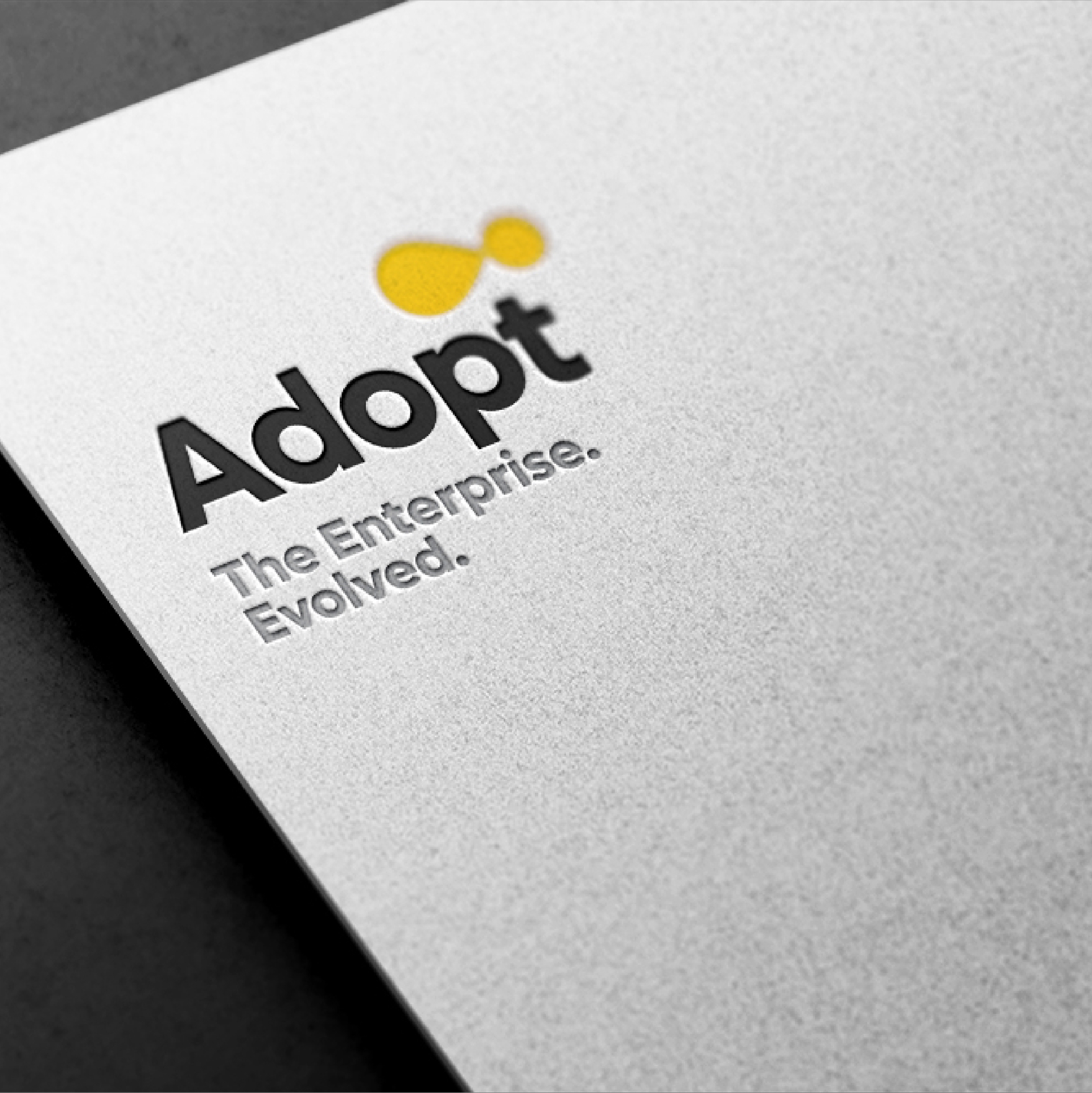 ADOPT - Business card design with mandala infinity logo