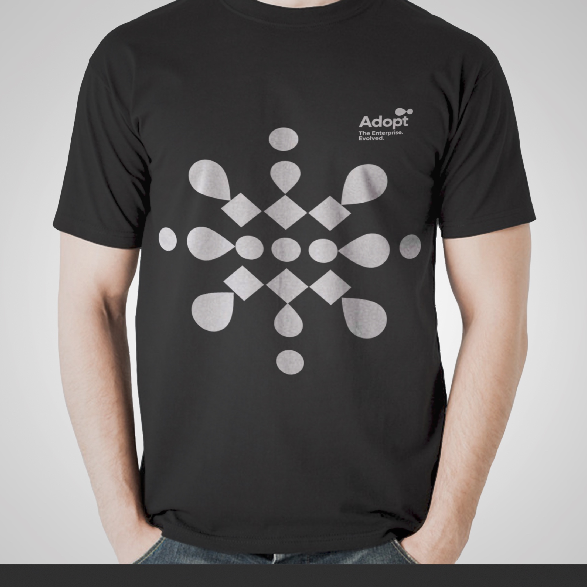 ADOPT - Branded t-shirt featuring infinity mandala logo